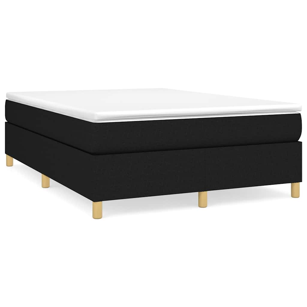Vidaxl boxspring bed stof zwart 140x200 cm