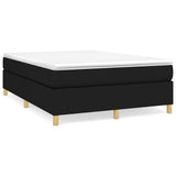 Vidaxl boxspring bed stof zwart 140x200 cm