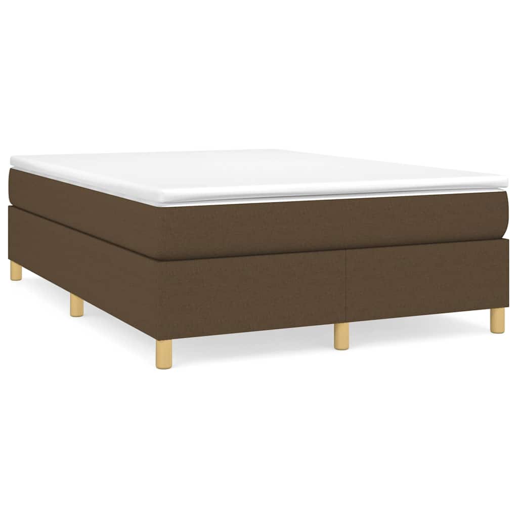 Vidaxl boxspring bed stof donkerbruin 140x200 cm