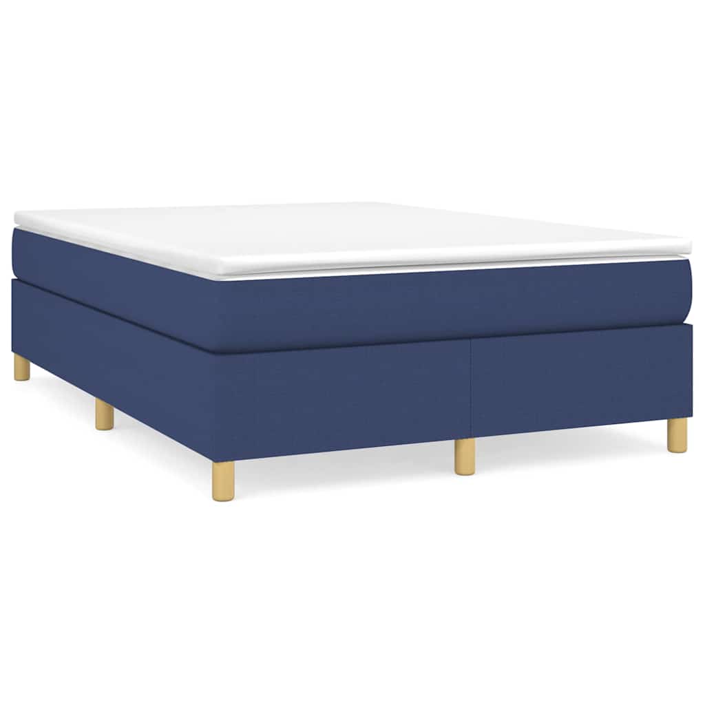 Vidaxl boxspring bed stof blauw 140x200 cm