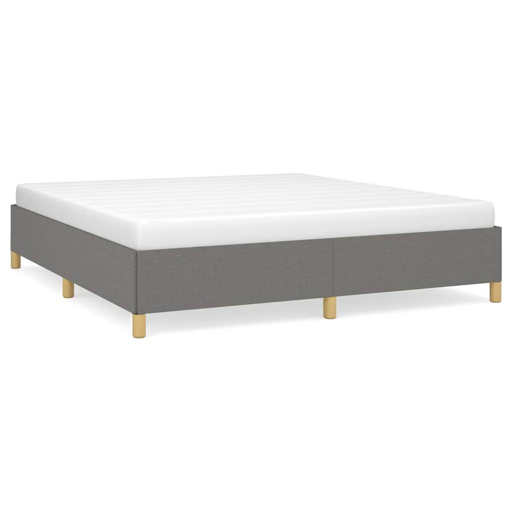 Vidaxl boxspring bed stof donkergrijs 160x200 cm