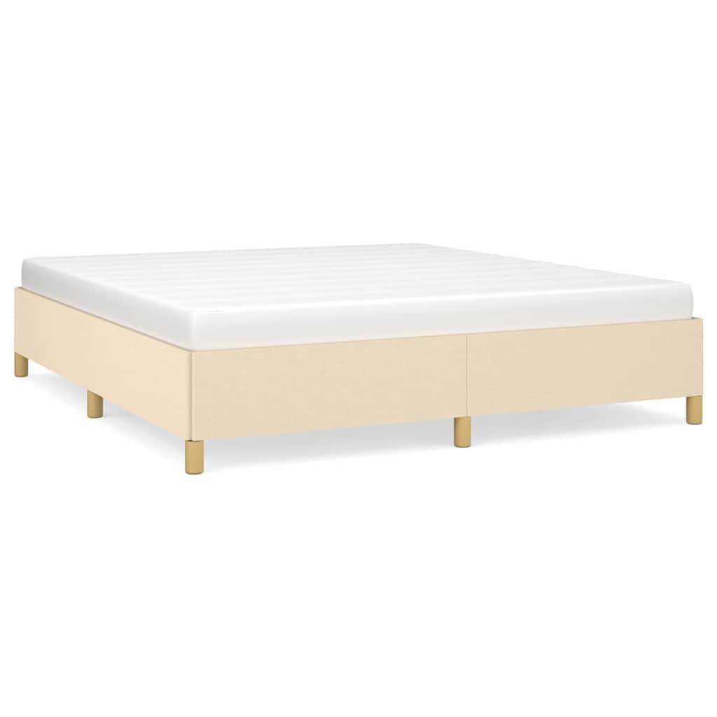 Vidaxl boxspring bed stof crèmekleurig 180x200 cm