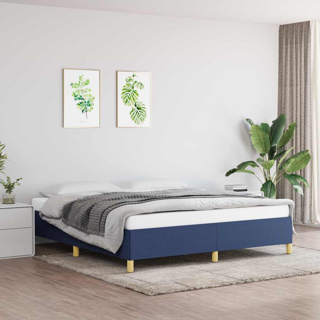 Vidaxl boxspring bed stof blauw 180x200 cm