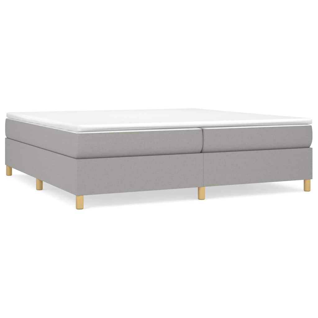Vidaxl boxspring bed stof lichtgrijs 200x200 cm