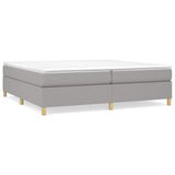 Vidaxl boxspring bed stof lichtgrijs 200x200 cm