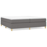 Vidaxl boxspring bed stof donkergrijs 200x200 cm