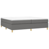 Vidaxl boxspring bed stof donkergrijs 200x200 cm