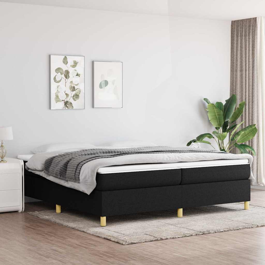 Vidaxl boxspring bed stof zwart 200x200 cm