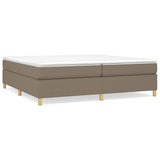 Vidaxl boxspring bed stof taupe 200x200 cm