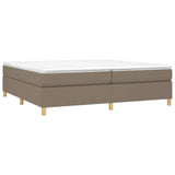 Vidaxl boxspring bed stof taupe 200x200 cm