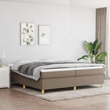 Vidaxl boxspring bed stof taupe 200x200 cm