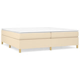 Vidaxl boxspring bed stof crèmekleurig 200x200 cm