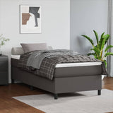 Vidaxl boxspring bed kunstleer grijs 80x200 cm