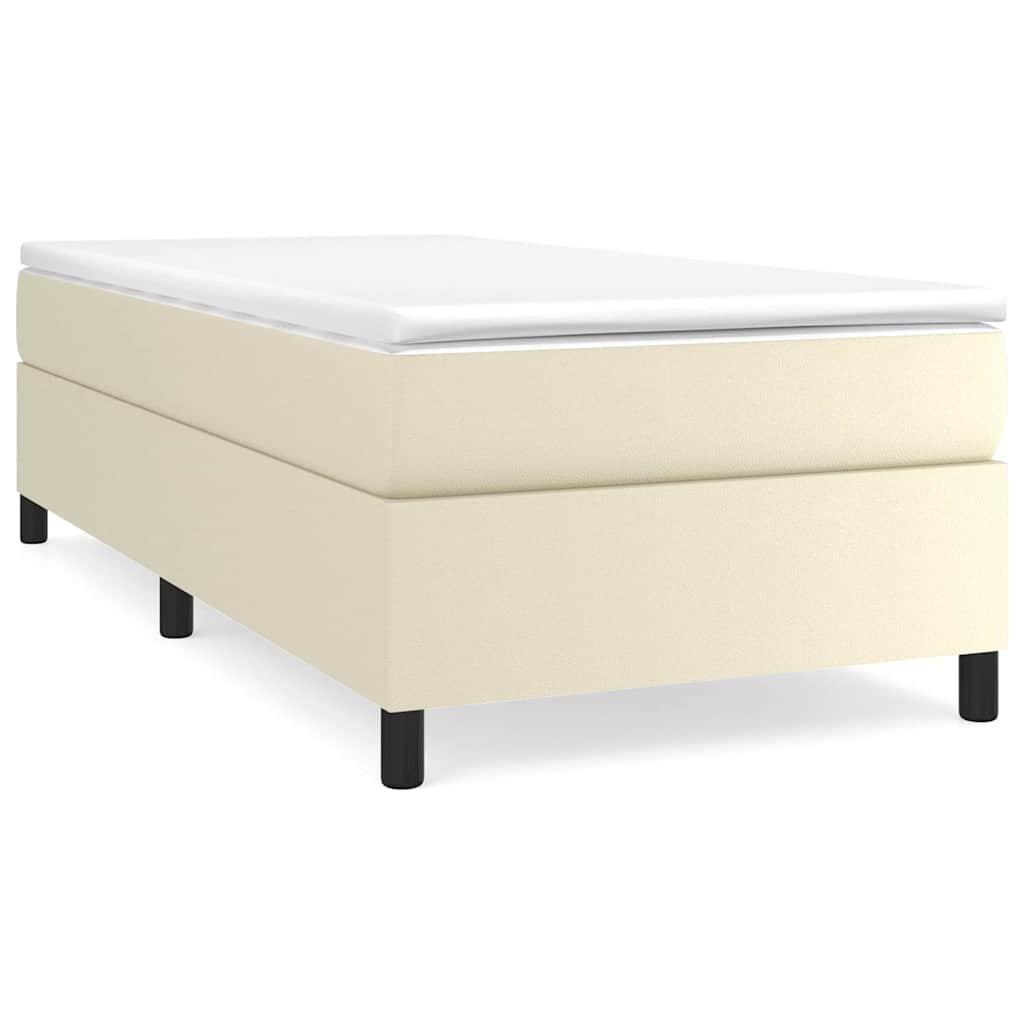 Vidaxl boxspring bed kunstleer crèmekleurig 90x190 cm