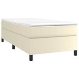 Vidaxl boxspring bed kunstleer crèmekleurig 90x190 cm