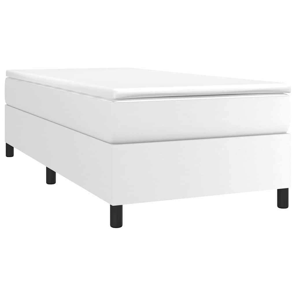 Vidaxl boxspring bed kunstleer wit 90x200 cm