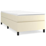 Vidaxl boxspring bed kunstleer crèmekleurig 90x200 cm