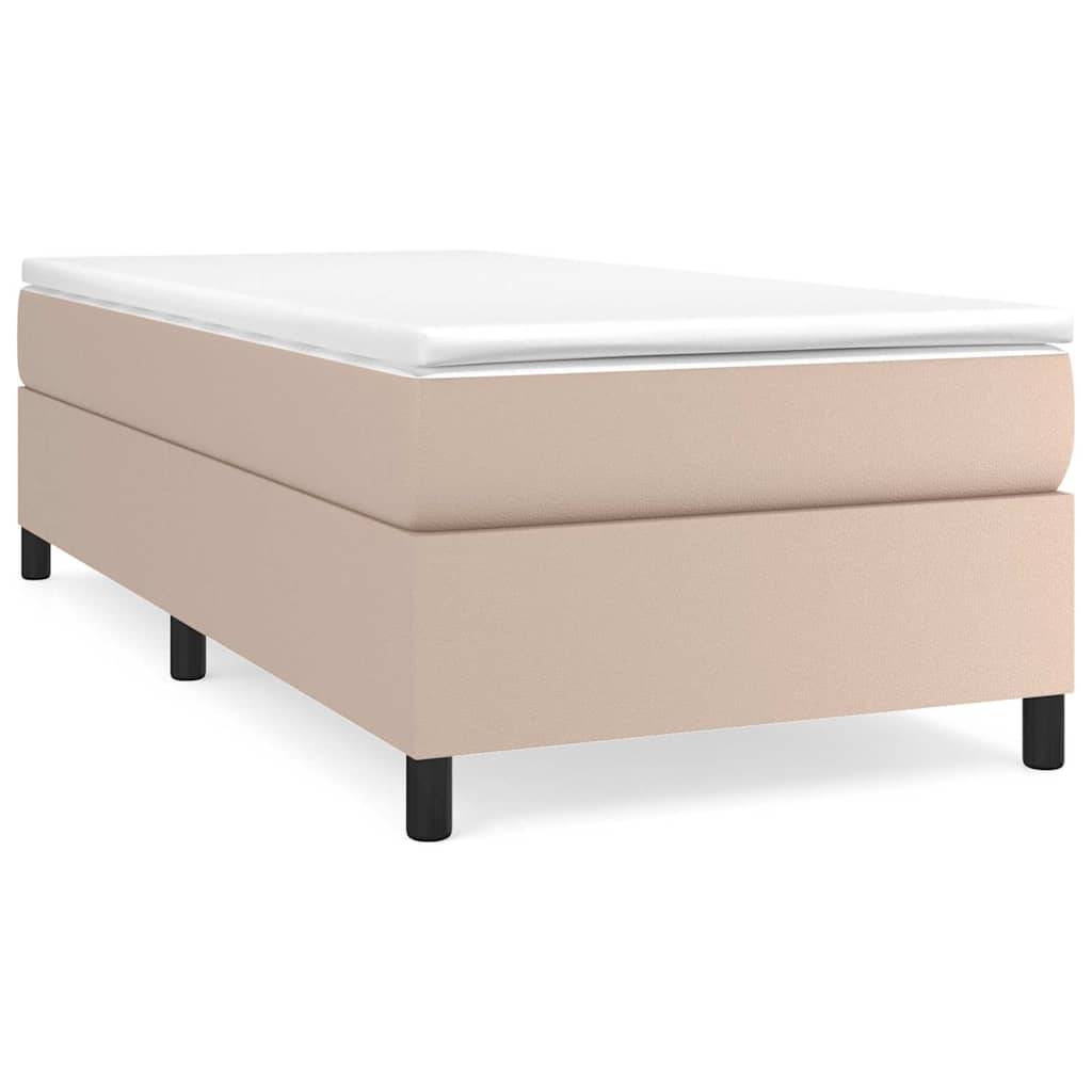 Vidaxl boxspring bed kunstleer cappuccinokleurig 90x200 cm
