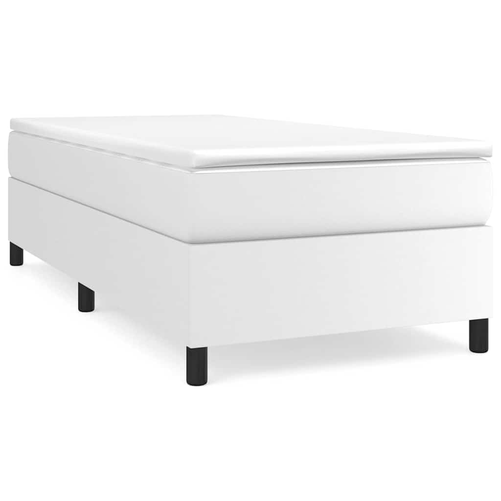 Vidaxl boxspring bed kunstleer wit 100x200 cm