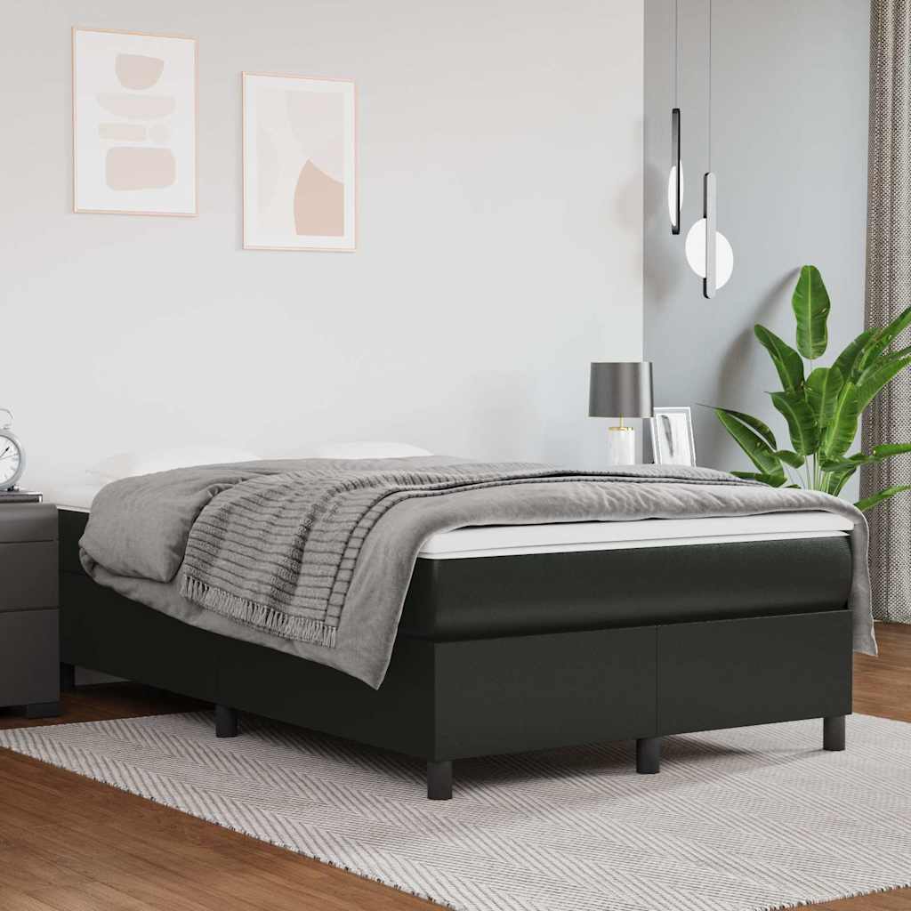 Vidaxl boxspring bed kunstleer zwart 120x200 cm