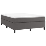 Vidaxl boxspring bed kunstleer grijs 140x190 cm
