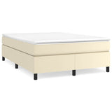 Vidaxl boxspring bed kunstleer crèmekleurig 140x200 cm