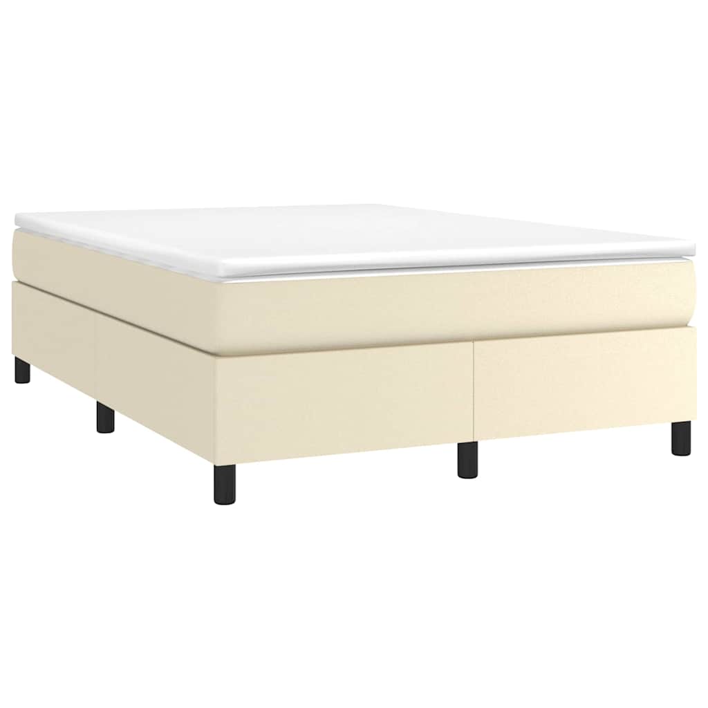 Vidaxl boxspring bed kunstleer crèmekleurig 140x200 cm