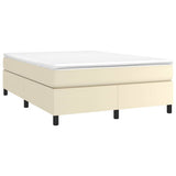 Vidaxl boxspring bed kunstleer crèmekleurig 140x200 cm
