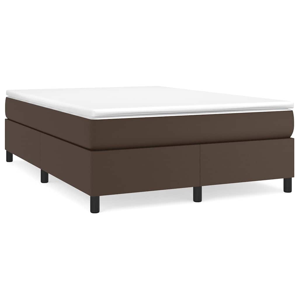 Vidaxl boxspring bed kunstleer bruin 140x200 cm