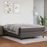 Vidaxl boxspring bed kunstleer grijs 140x200 cm