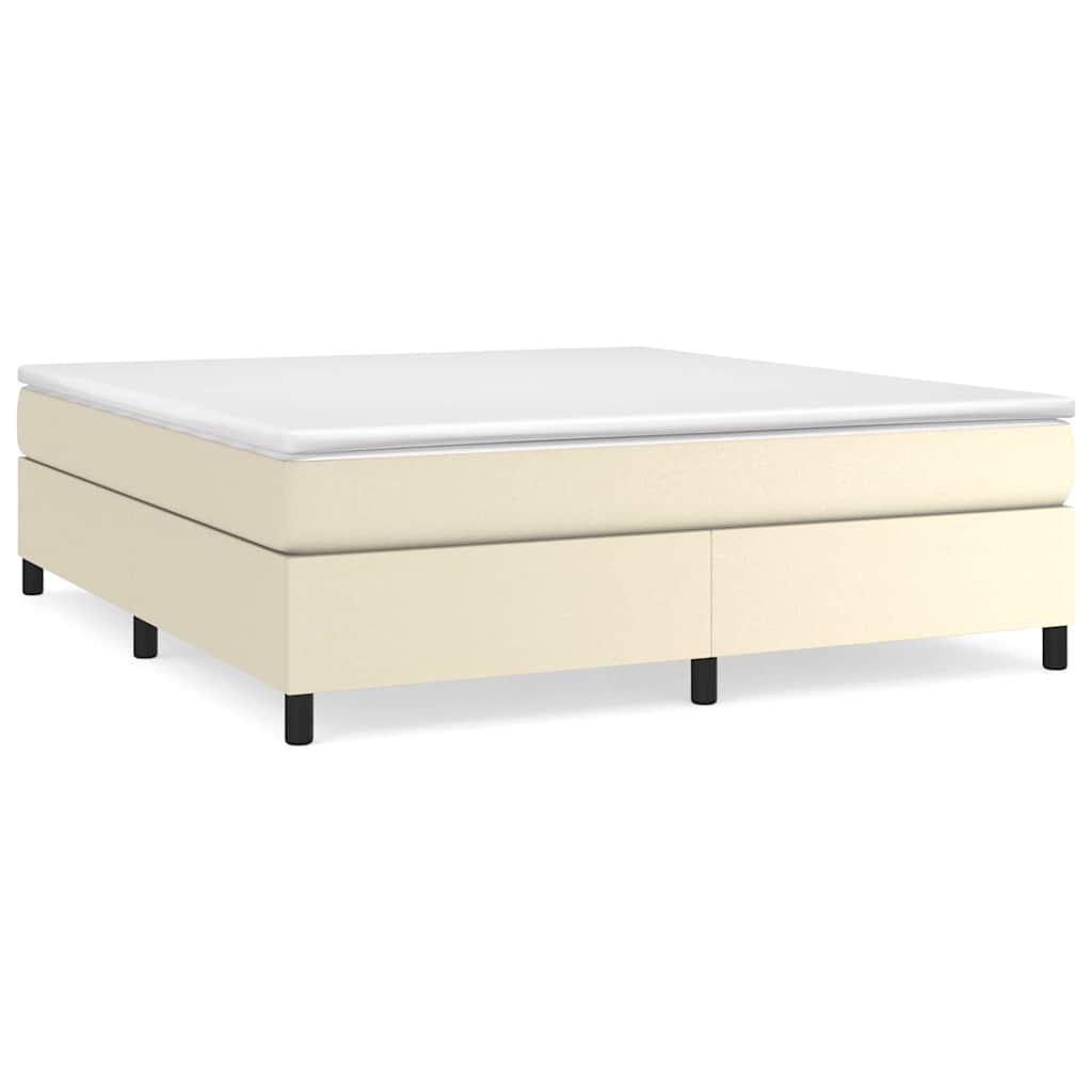 Vidaxl boxspring bed kunstleer crèmekleurig 160x200 cm