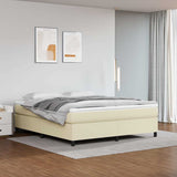 Vidaxl boxspring bed kunstleer crèmekleurig 160x200 cm