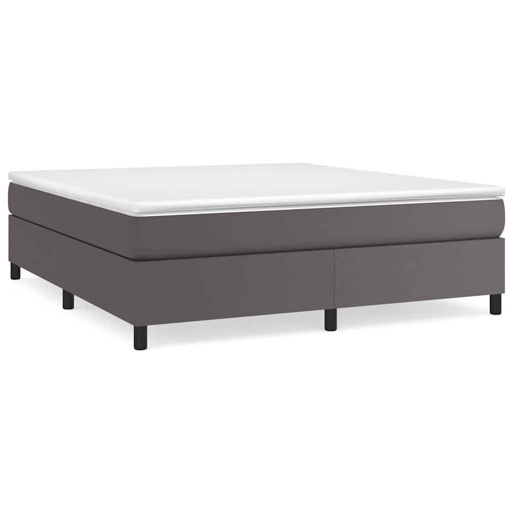 Vidaxl boxspring bed kunstleer grijs 160x200 cm