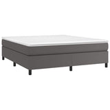 Vidaxl boxspring bed kunstleer grijs 160x200 cm