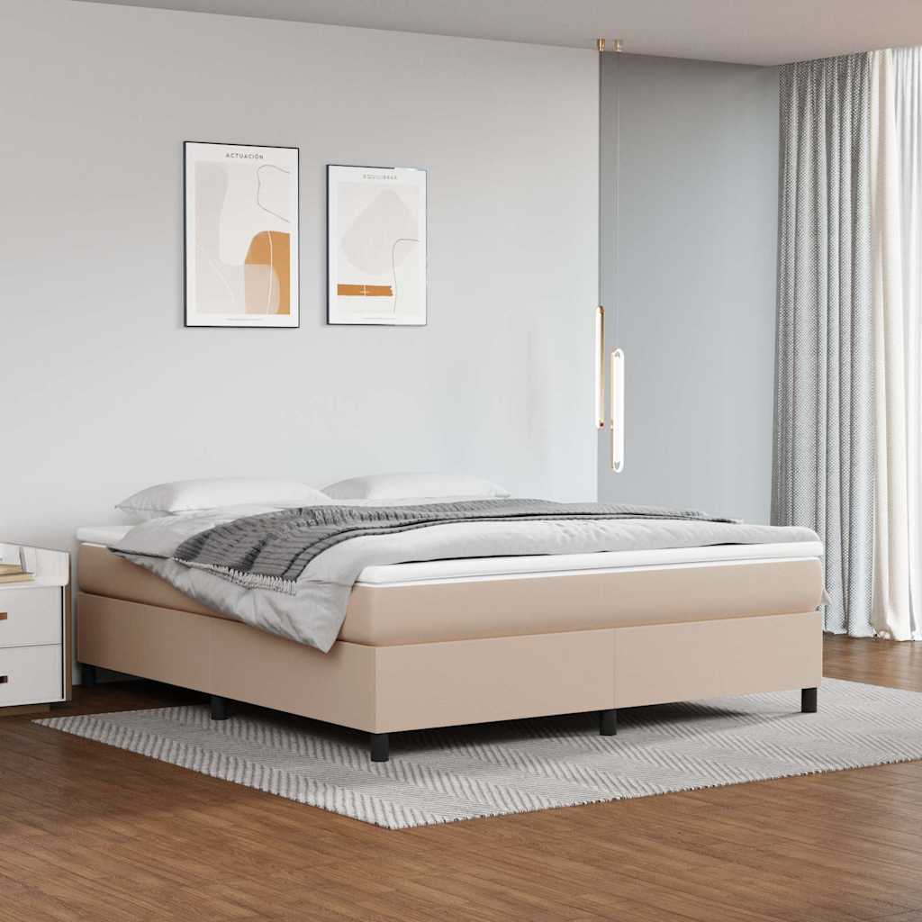 Vidaxl boxspring bed kunstleer cappuccinokleurig 160x200 cm