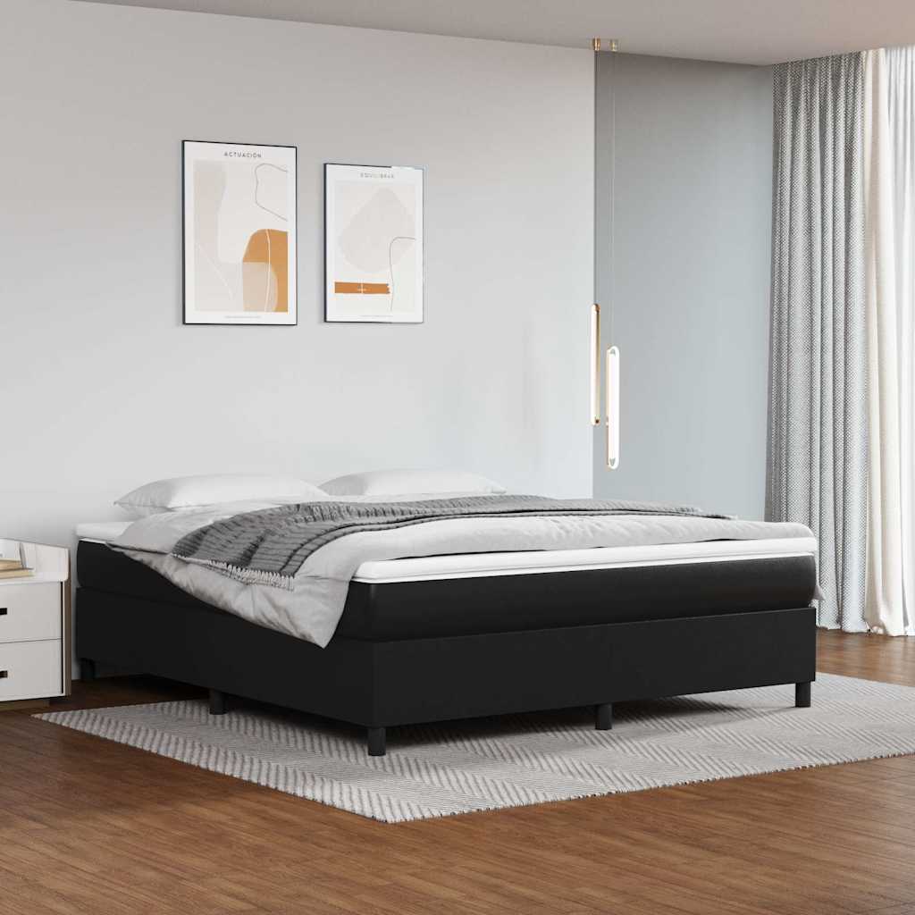 Vidaxl boxspring bed kunstleer zwart 180x200 cm