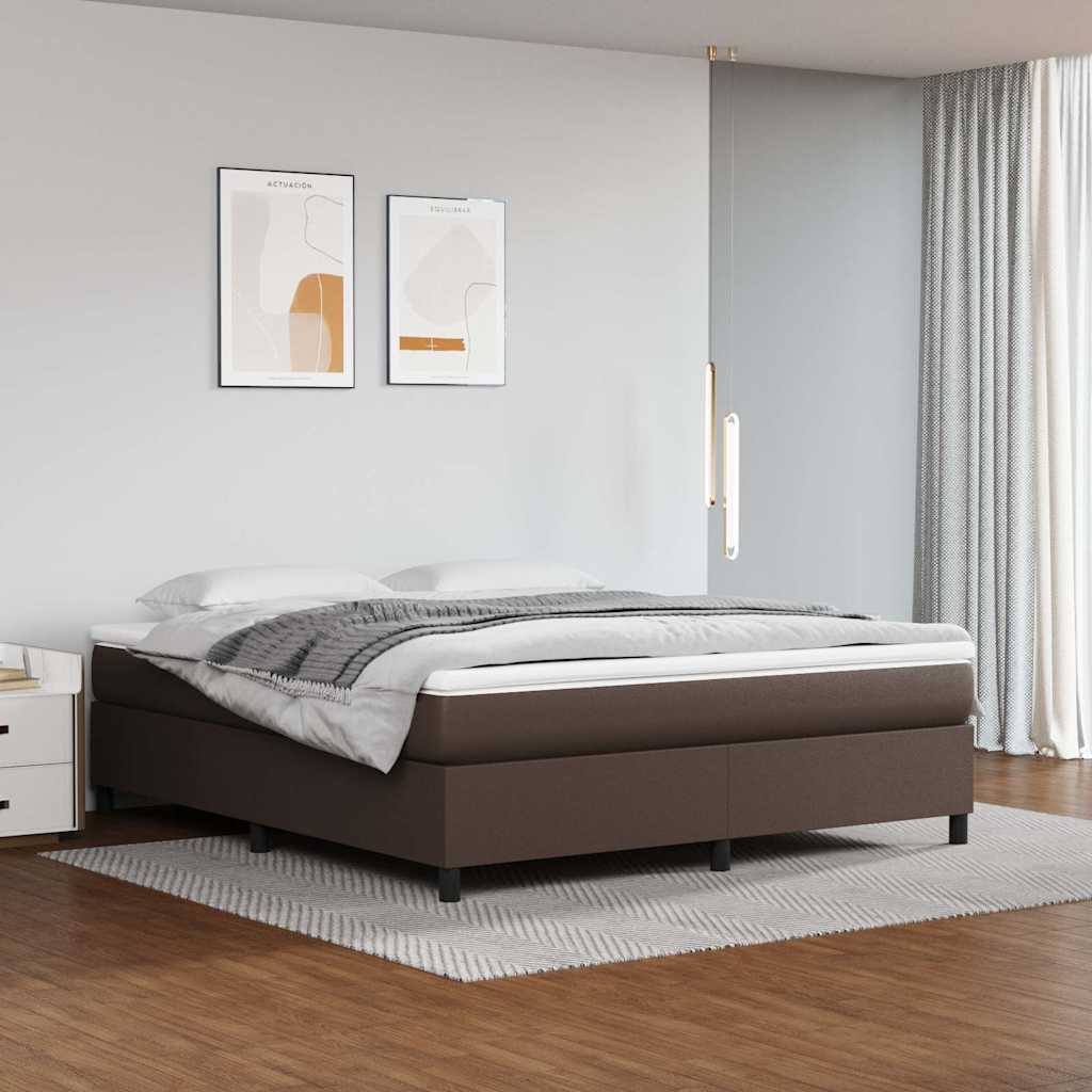 Vidaxl boxspring bed kunstleer bruin 180x200 cm
