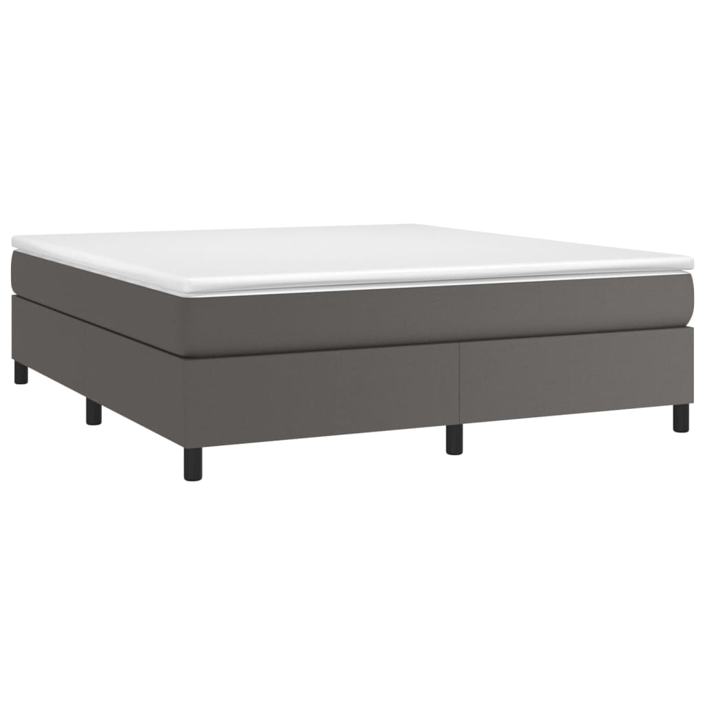 Vidaxl boxspring bed kunstleer grijs 180x200 cm