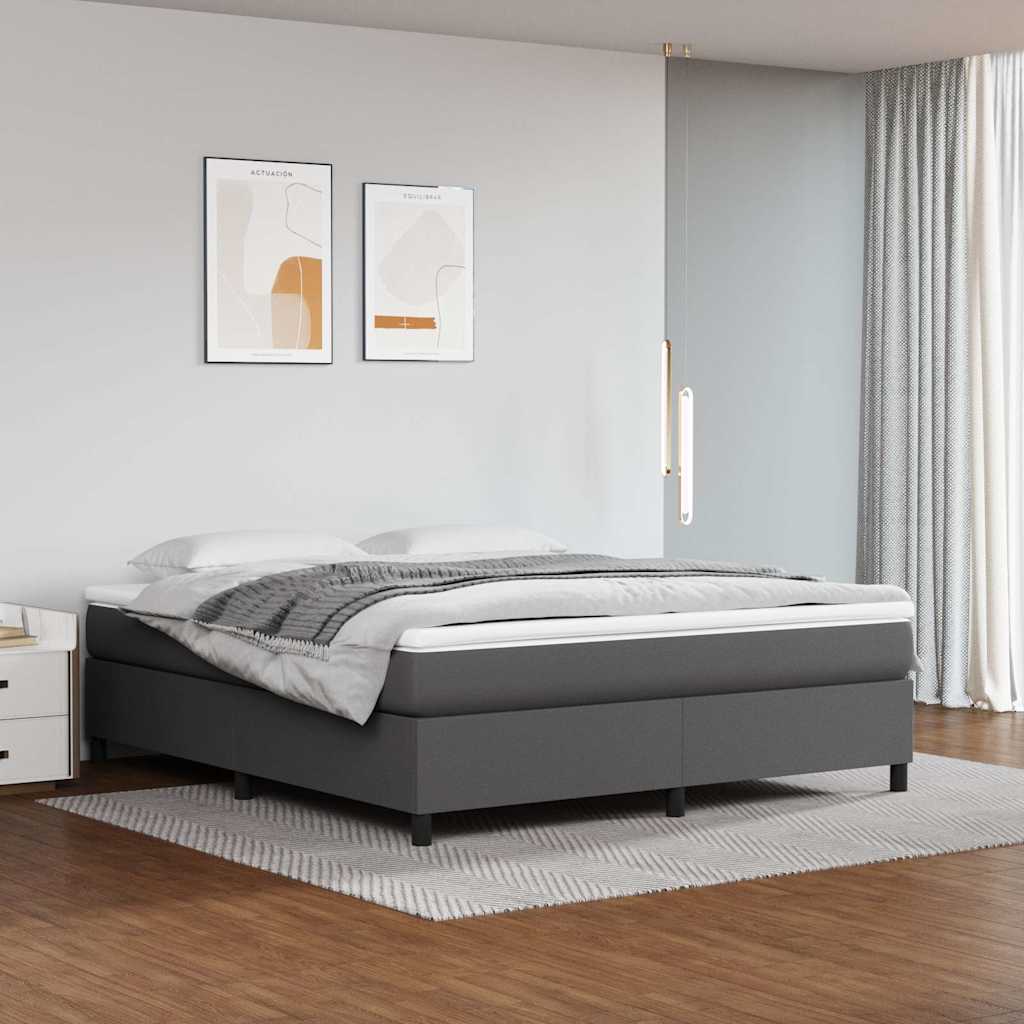 Vidaxl boxspring bed kunstleer grijs 180x200 cm