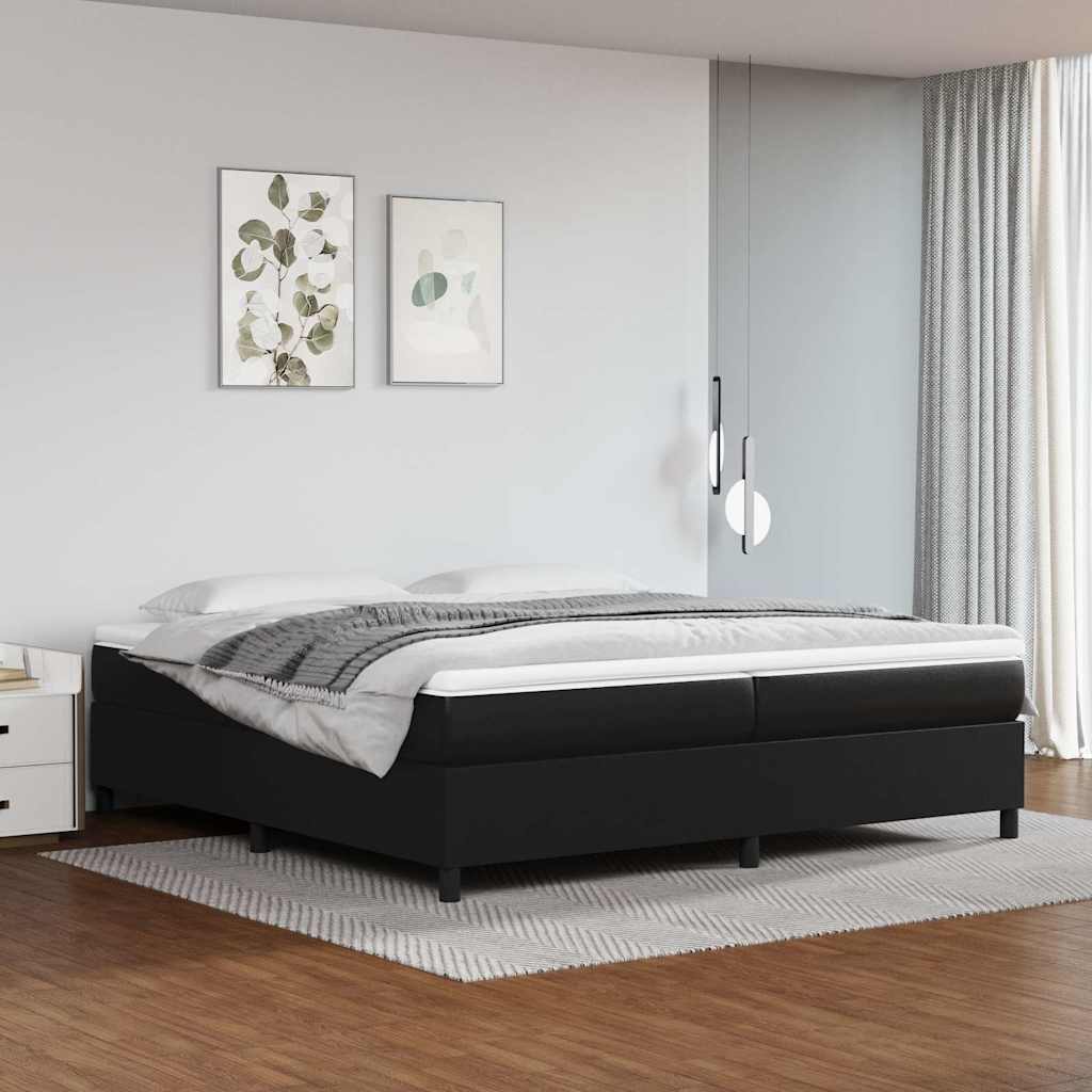 Vidaxl boxspring bed kunstleer zwart 200x200 cm