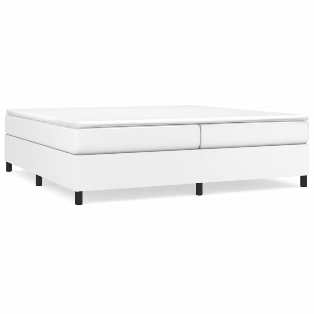 Vidaxl boxspring bed kunstleer wit 200x200 cm