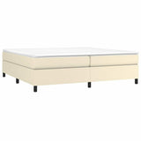 Vidaxl boxspring bed kunstleer crèmekleurig 200x200 cm