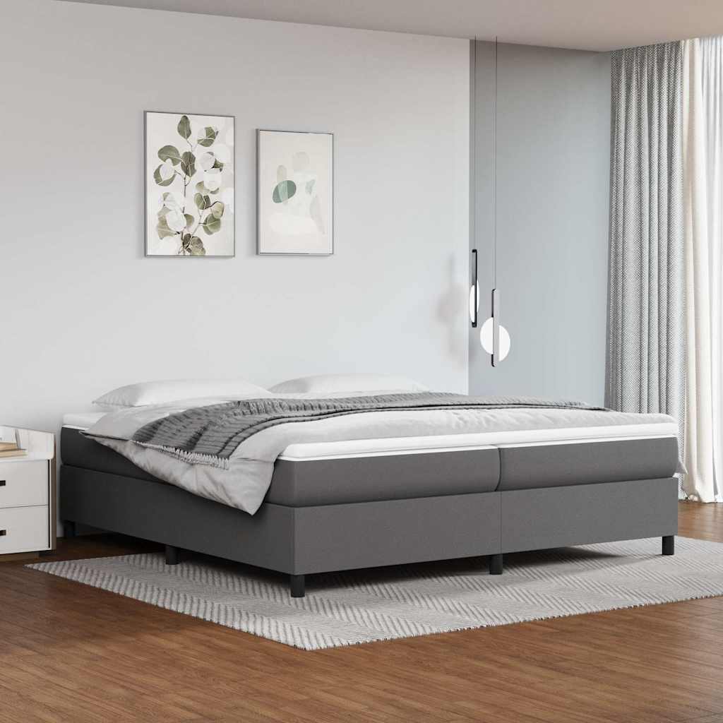 Vidaxl boxspring bed kunstleer grijs 200x200 cm