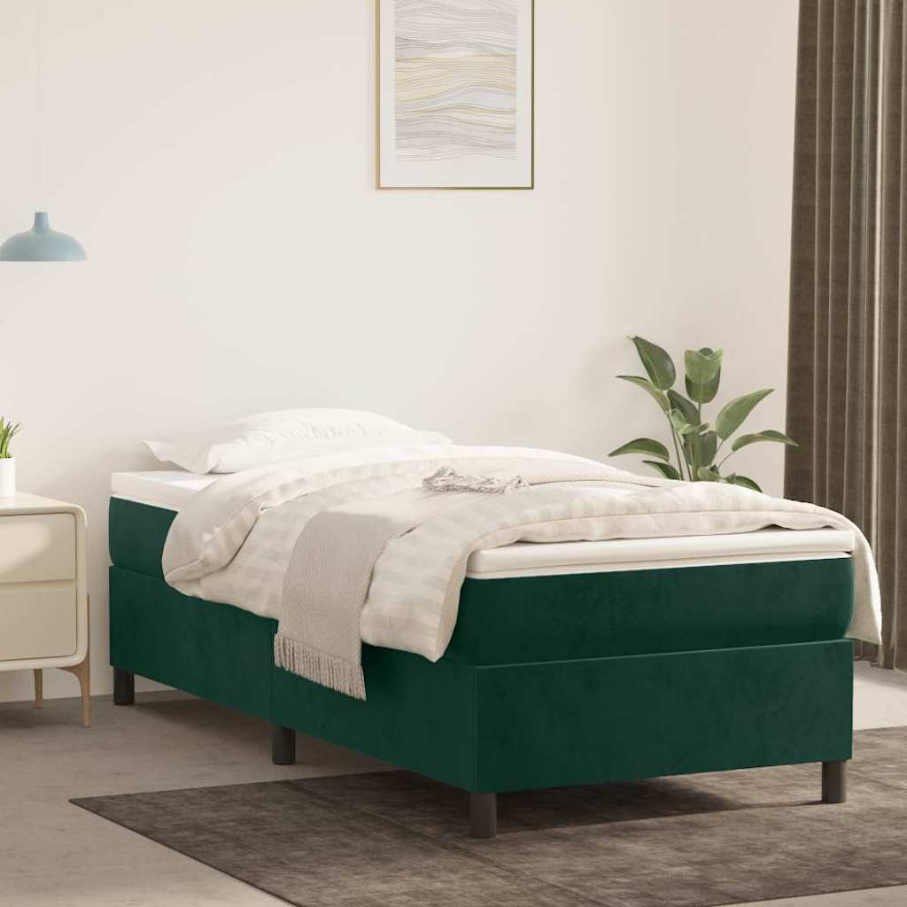 Vidaxl boxspring bed 80x200 cm fluweel donkergroen