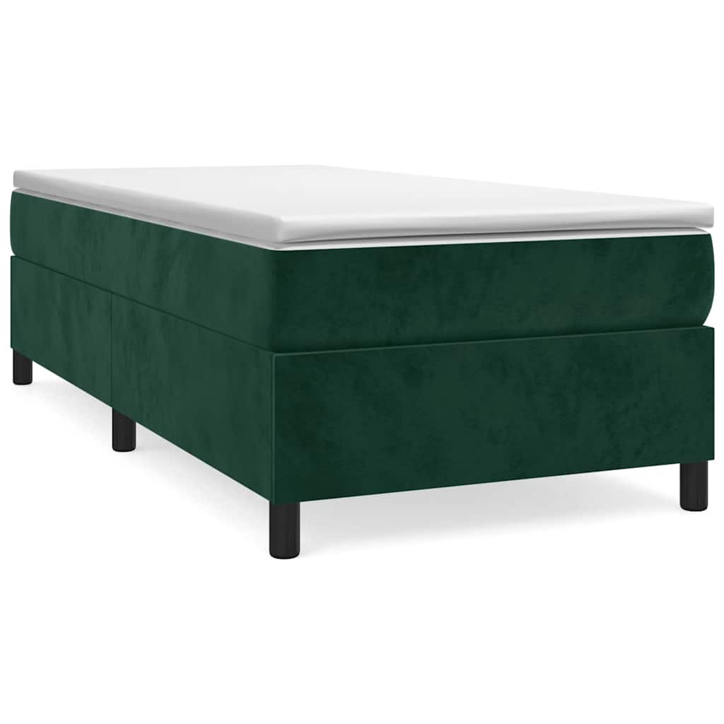 Vidaxl boxspring bed 90x190 cm fluweel donkergroen