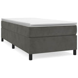 Vidaxl boxspring bed 90x200 cm fluweel donkergrijs