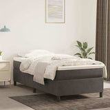 Vidaxl boxspring bed 90x200 cm fluweel donkergrijs