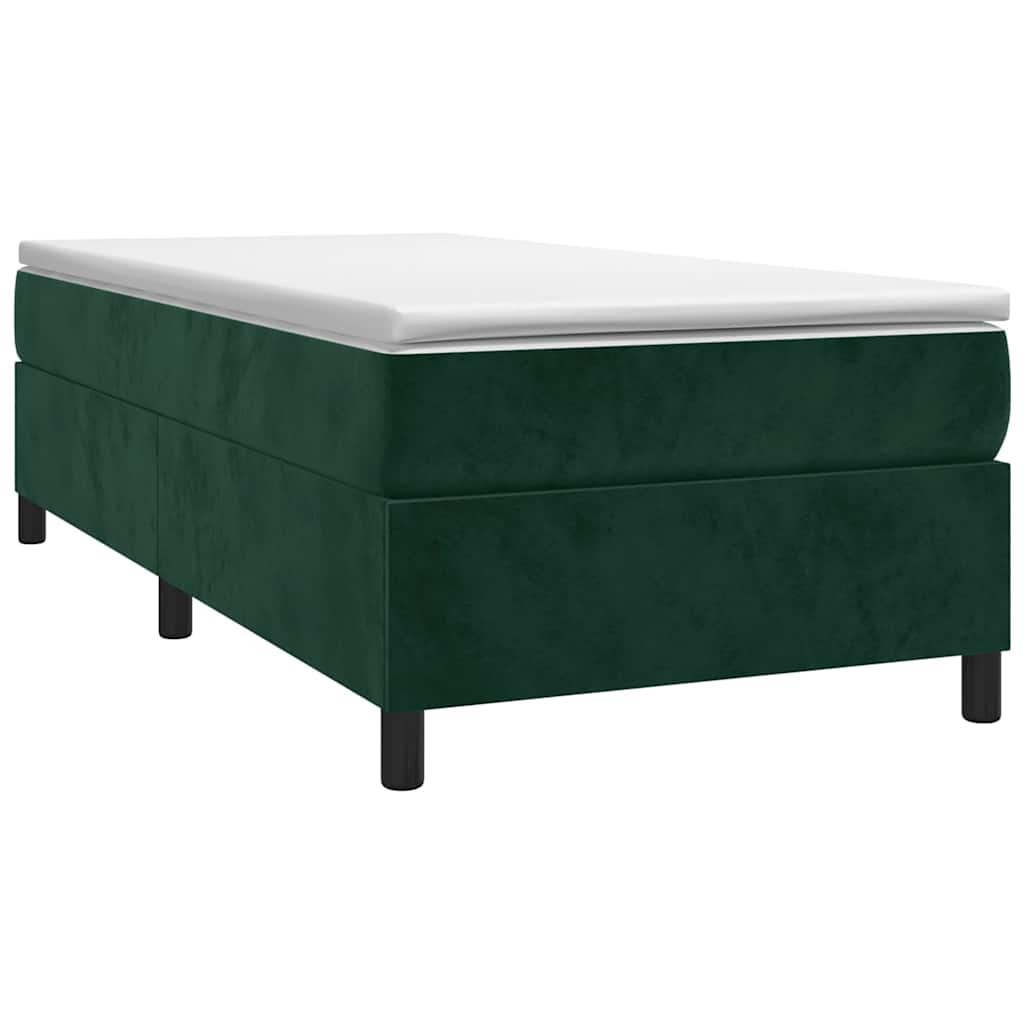 Vidaxl boxspring bed 90x200 cm fluweel donkergroen