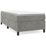 Vidaxl boxspring bed 100x200 cm fluweel lichtgrijs