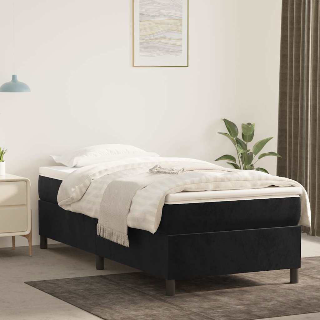 Vidaxl boxspring bed 100x200 cm fluweel zwart